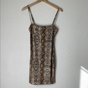Salty Snake Print Spaghetti Strap Dress